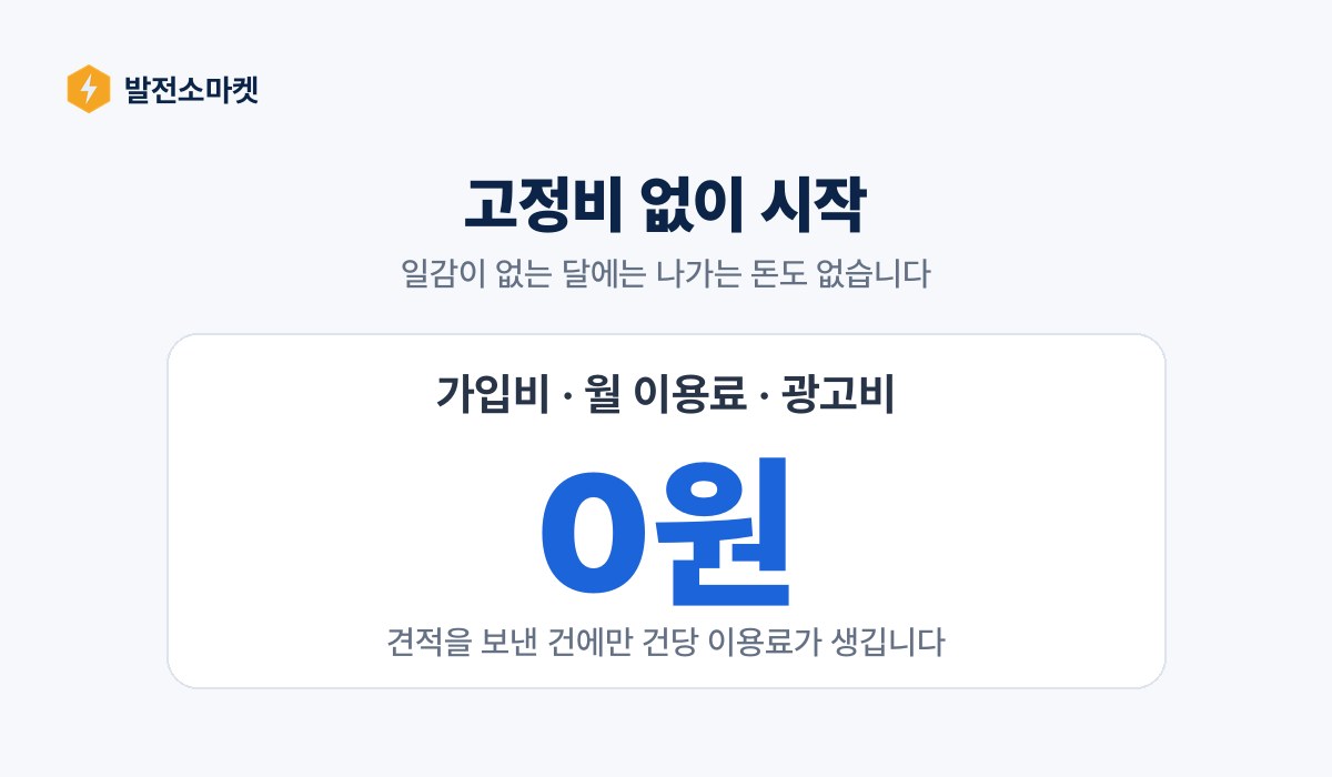가입비·월 이용료·광고비 0원